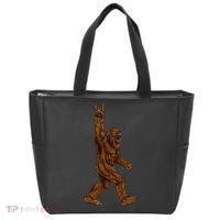 Rock On Bigfoot Sasquatch Loves Rock And Roll Sunglasses On Tote Bag thumb 0