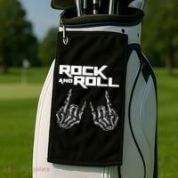 Rock On Band S For Women Rock And Roll Golf Towel thumb 2
