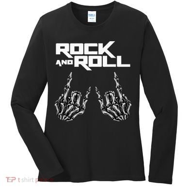 Rock On Band S For Women Rock And Roll Women's Long Sleeve Shirt