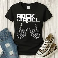 Rock On Band S For Women Rock And Roll Women's T-Shirt thumb 3