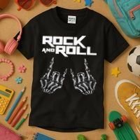 Rock On Band S For Women Rock And Roll Kids T-Shirt thumb 3