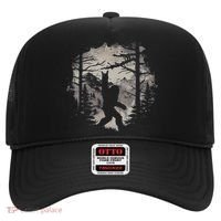 Rock On Bigfoot Sasquatch Loves Rock And Roll Mountain Trees Hat thumb 0