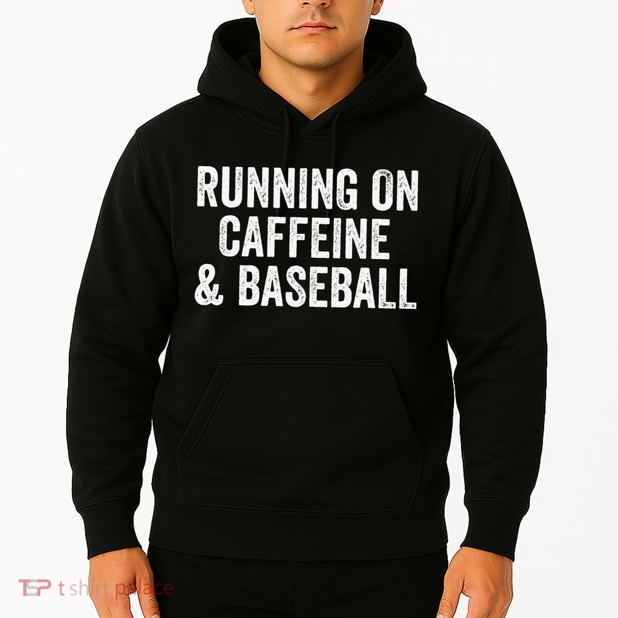 Running On Coffee And Baseball Caffeine Lover Hoodie