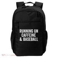 Running On Coffee And Baseball Caffeine Lover Backpack thumb 0