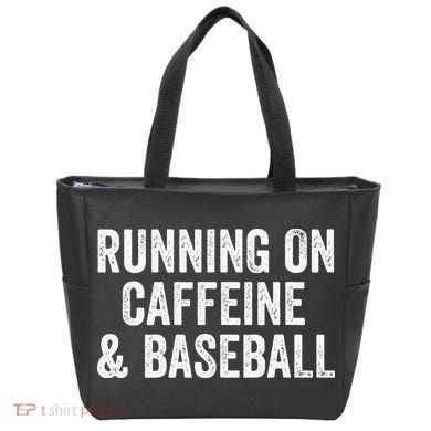 Running On Coffee And Baseball Caffeine Lover Tote Bag