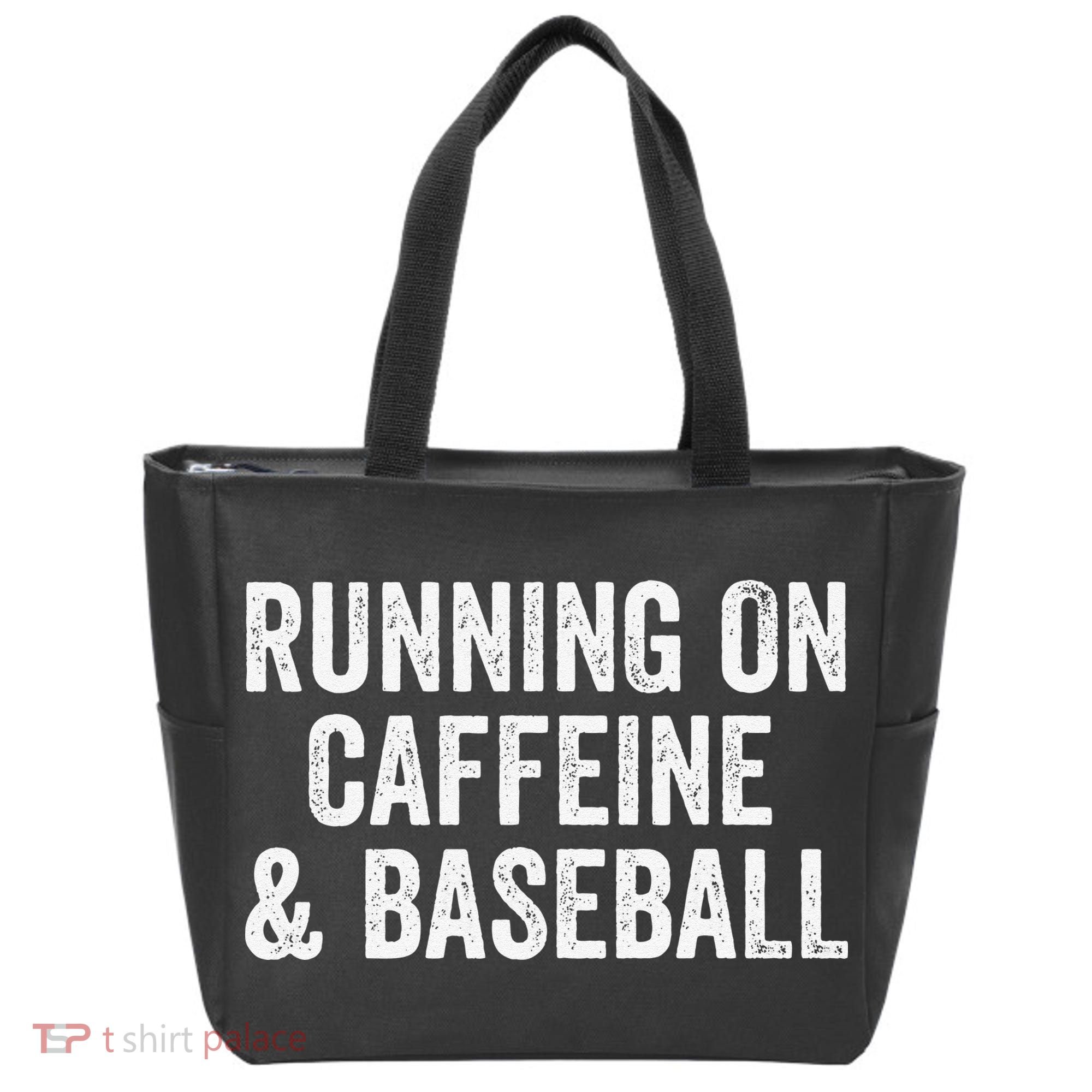 Running On Coffee And Baseball Caffeine Lover Tote Bag