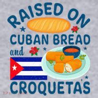 Raised On Cuban Bread And Croquetas Cuba Cuban Women's Sweatshirt thumb 2