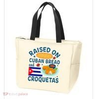 Raised On Cuban Bread And Croquetas Cuba Cuban Tote Bag thumb 3