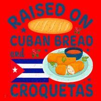 Raised On Cuban Bread And Croquetas Cuba Cuban Santa Hat thumb 1