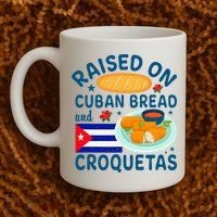 Raised On Cuban Bread And Croquetas Cuba Cuban Coffee Mug thumb 2