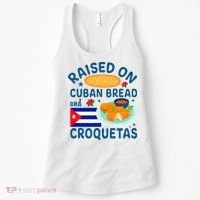 Raised On Cuban Bread And Croquetas Cuba Cuban Women's Tank Top thumb 0