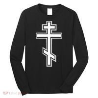 Russian Orthodox Cross Crucifix Christian Long Sleeve Shirt thumb 0