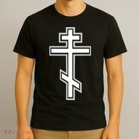 Russian Orthodox Cross Crucifix Christian T-Shirt thumb 3