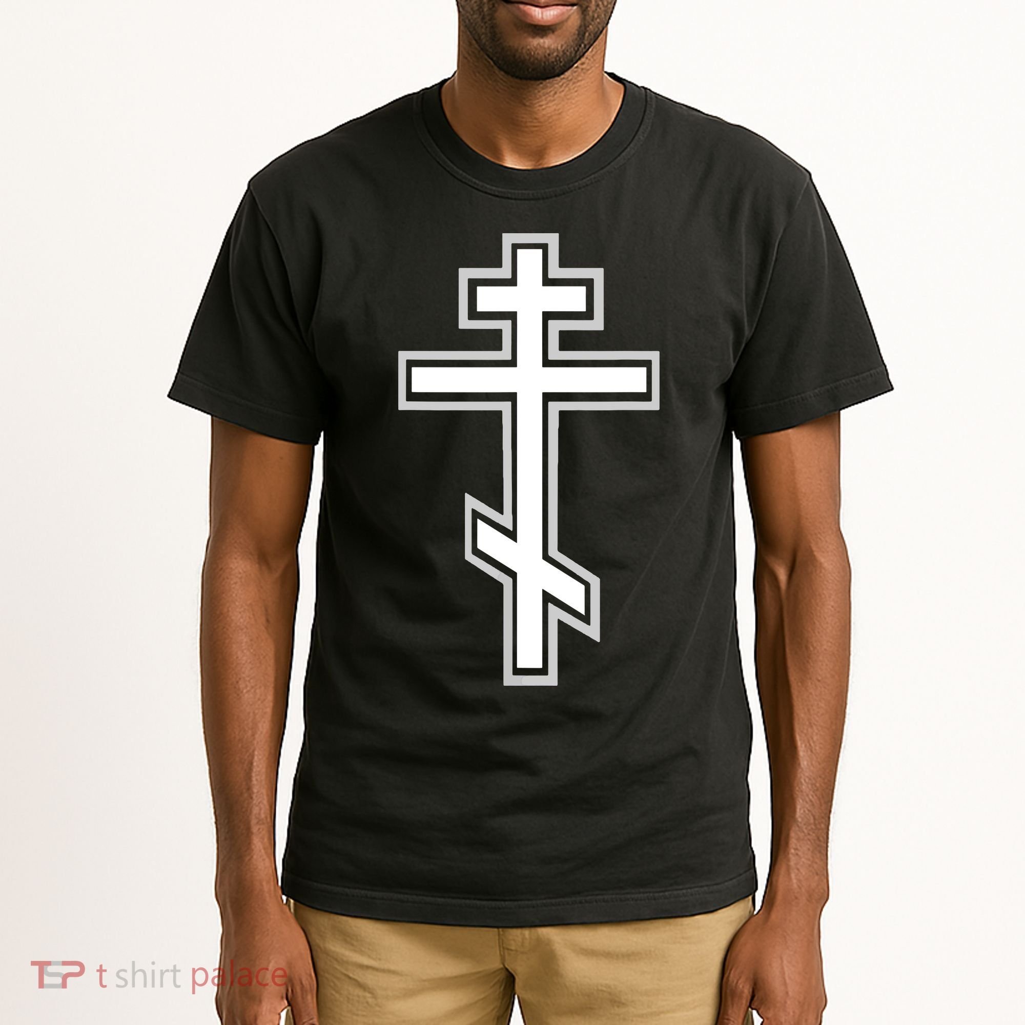 Russian Orthodox Cross Crucifix Christian Tall T-Shirt