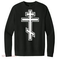 Russian Orthodox Cross Crucifix Christian V.I.T. Fleece Crew Sweatshirt thumb 0