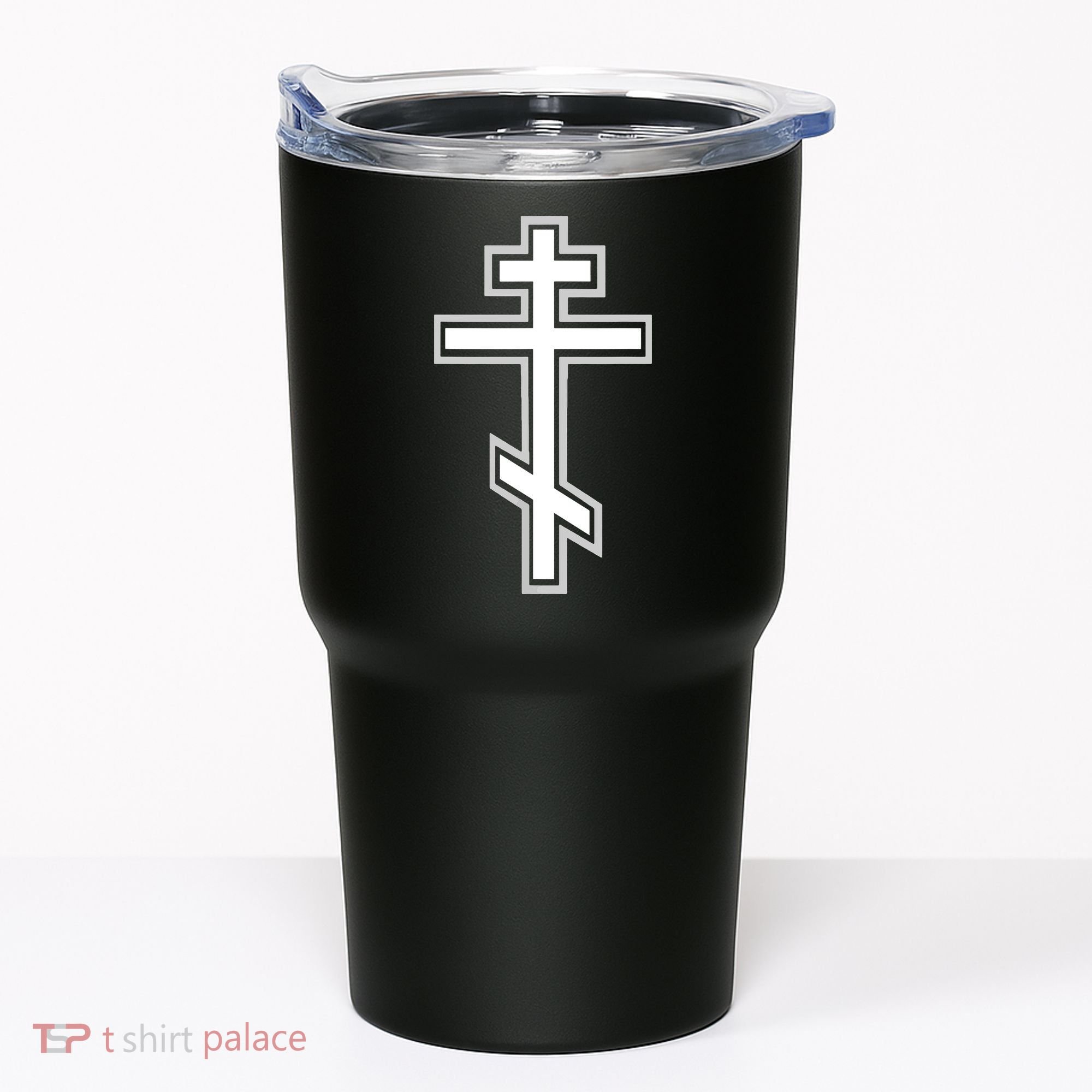 Russian Orthodox Cross Crucifix Christian Tumbler