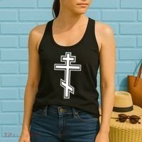 Russian Orthodox Cross Crucifix Christian Women's Tank Top thumb 2
