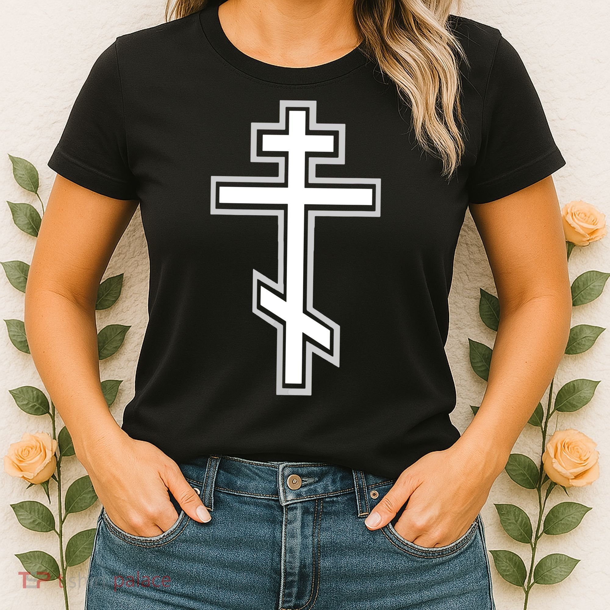 Russian Orthodox Cross Crucifix Christian Women's T-Shirt