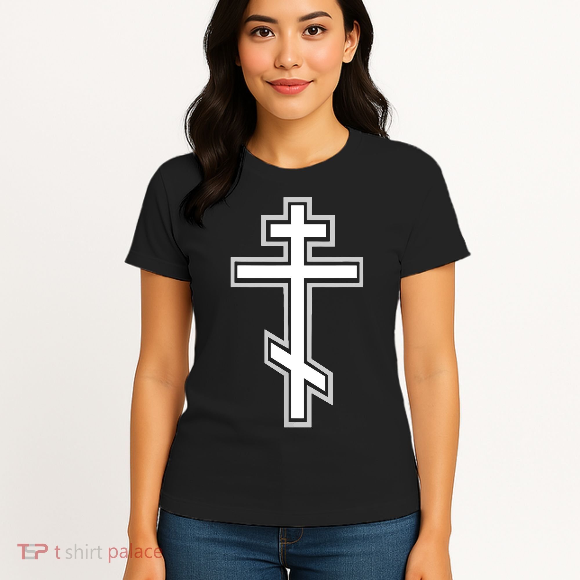 Russian Orthodox Cross Crucifix Christian Women's T-Shirt