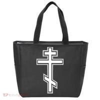 Russian Orthodox Cross Crucifix Christian Tote Bag thumb 0