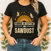 Running On Caffeine And Sawdust Carpenters Job Carpenter Women's T-Shirt thumb 2