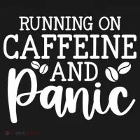 Running On Caffeine And Panic Doggie Tank thumb 4