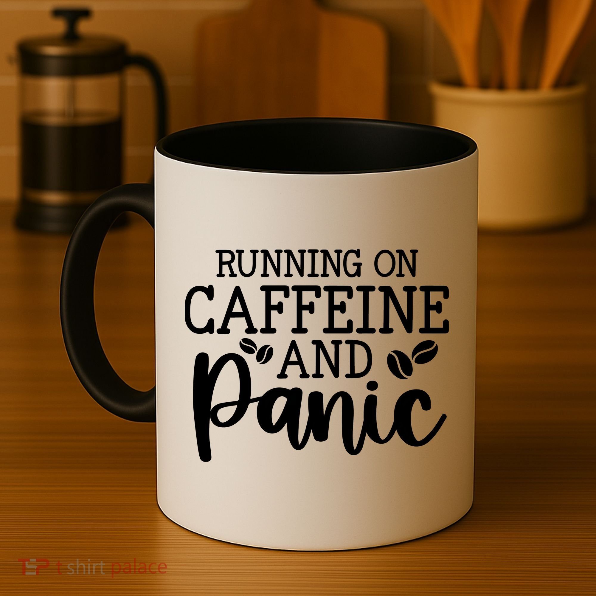 Running On Caffeine And Panic Coffee Mug
