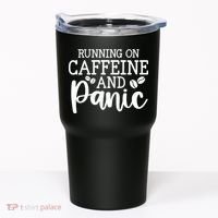 Running On Caffeine And Panic Tumbler thumb 0