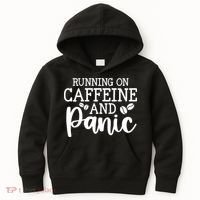 Running On Caffeine And Panic Kids Hoodie thumb 0