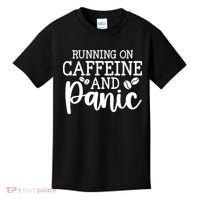 Running On Caffeine And Panic Kids T-Shirt thumb 0