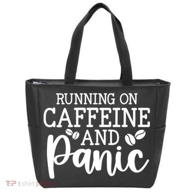 Running On Caffeine And Panic Tote Bag