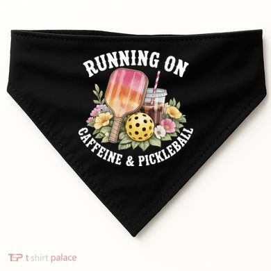 Running On Caffeine & Pickleball USA-Made Doggie Bandana