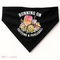 Running On Caffeine & Pickleball USA-Made Doggie Bandana thumb 0