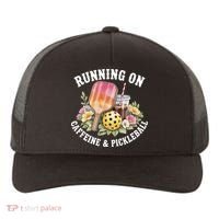 Running On Caffeine & Pickleball Yupoong Adult 5-Panel Trucker Hat thumb 0