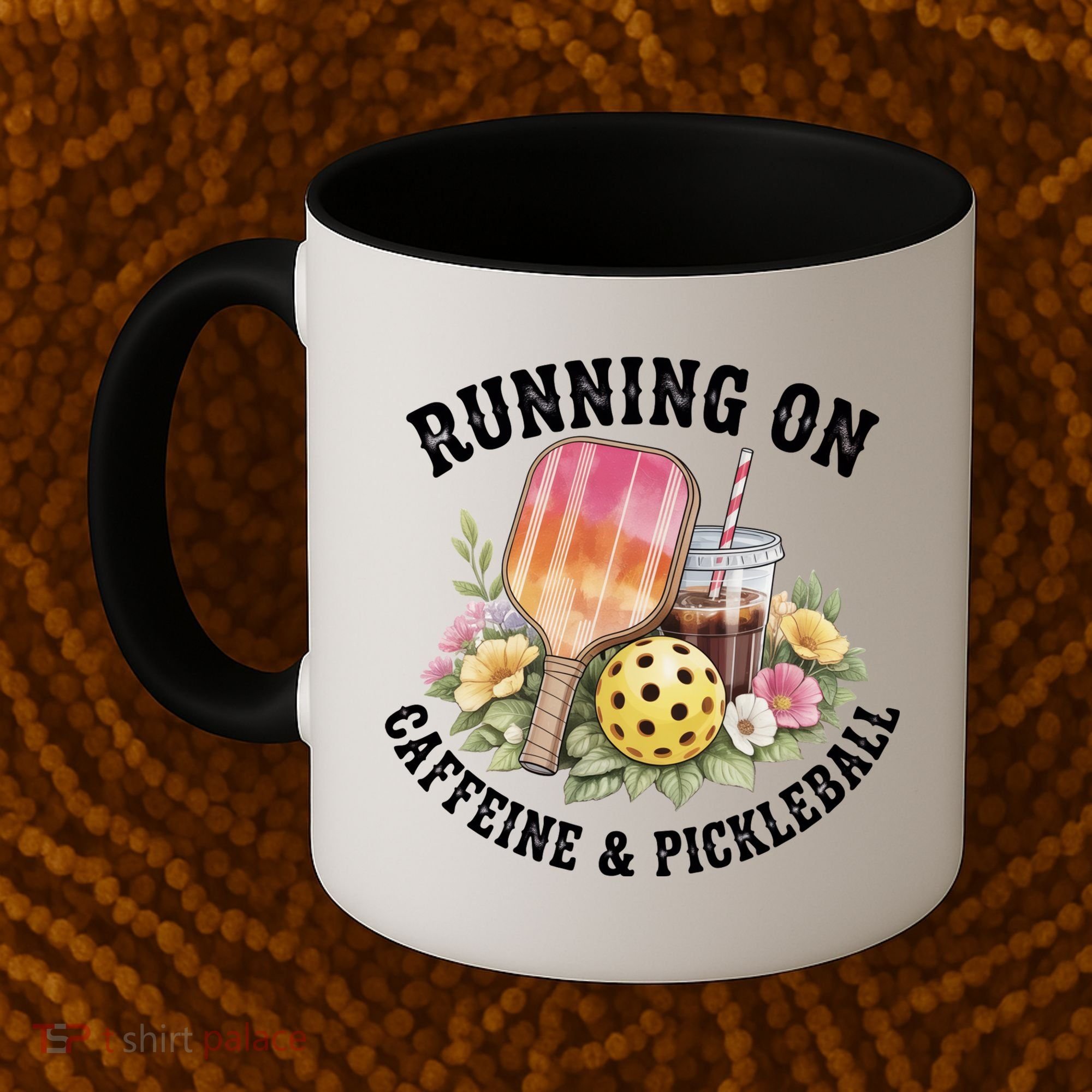 Running On Caffeine & Pickleball Coffee Mug