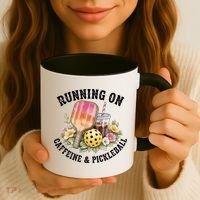 Running On Caffeine & Pickleball Coffee Mug thumb 3