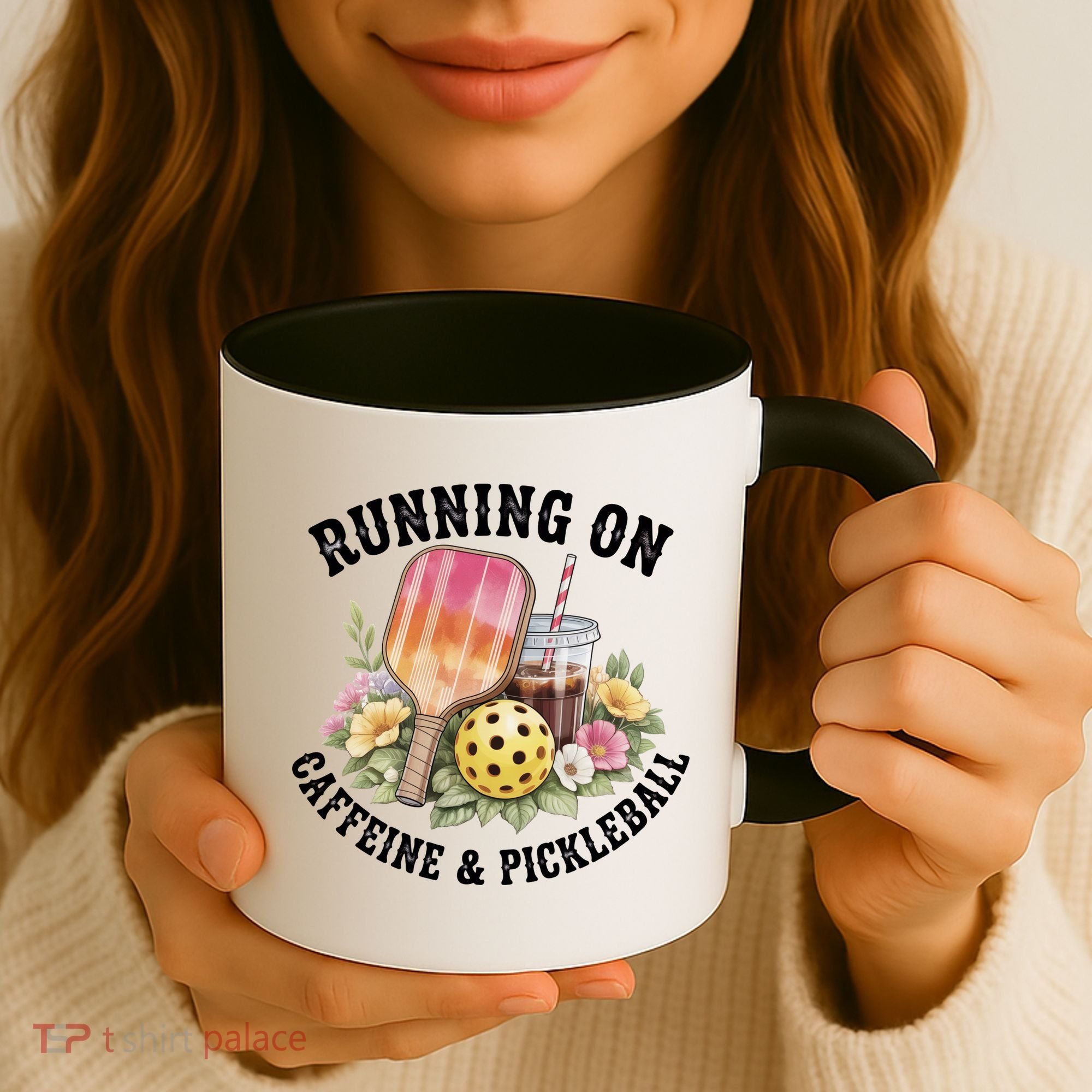 Running On Caffeine & Pickleball Coffee Mug