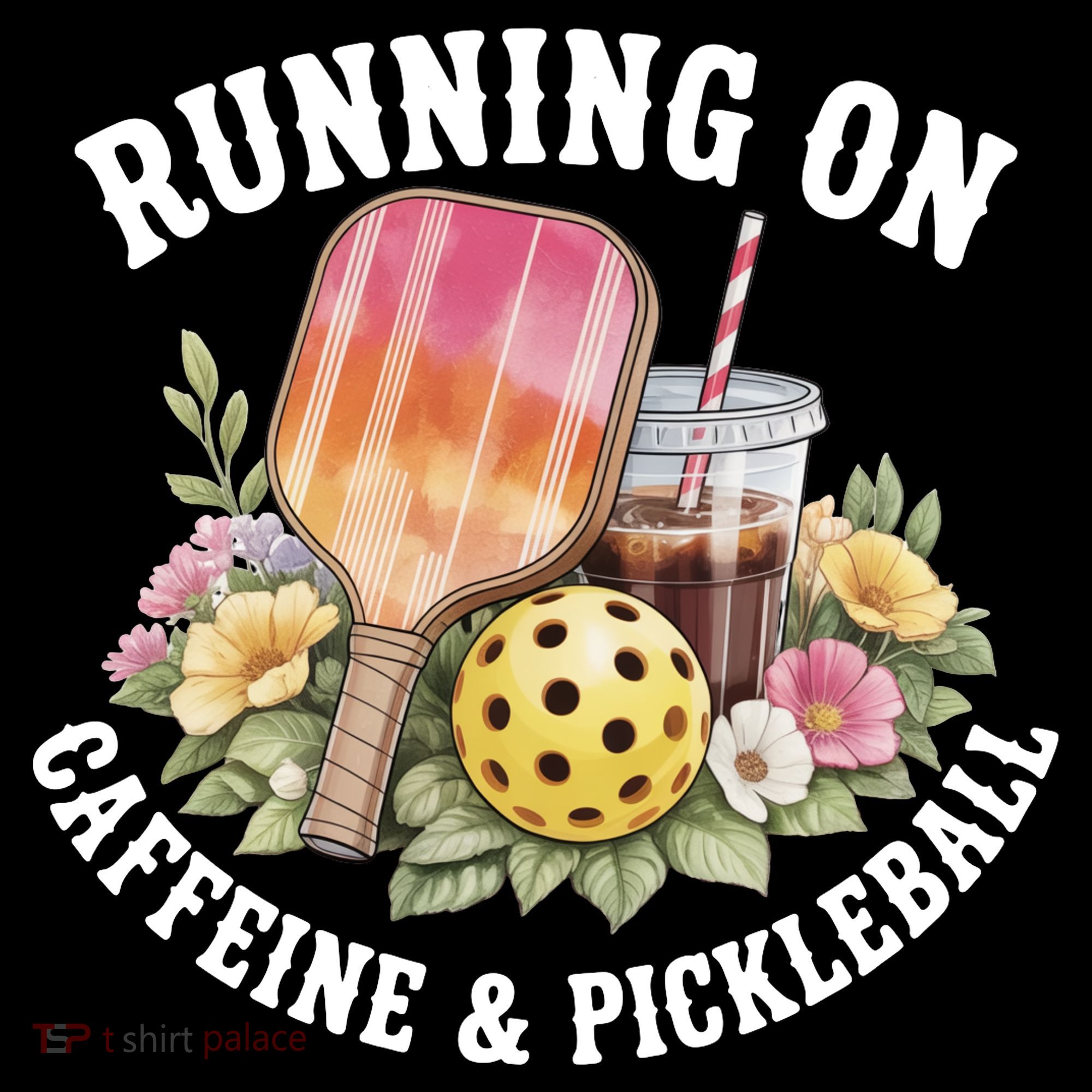 Running On Caffeine & Pickleball Women's Hoodie