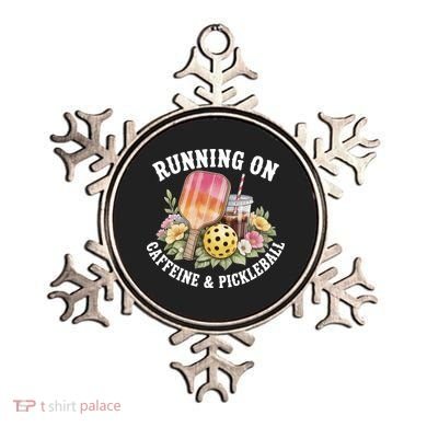 Running On Caffeine & Pickleball Ornament