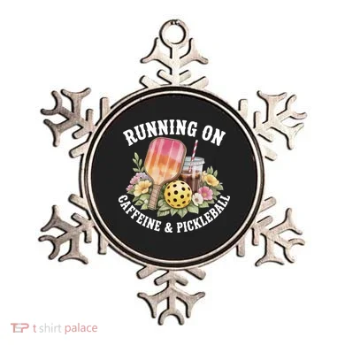 Running On Caffeine & Pickleball Ornament