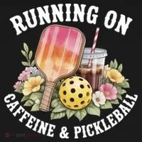 Running On Caffeine & Pickleball Ornament thumb 1