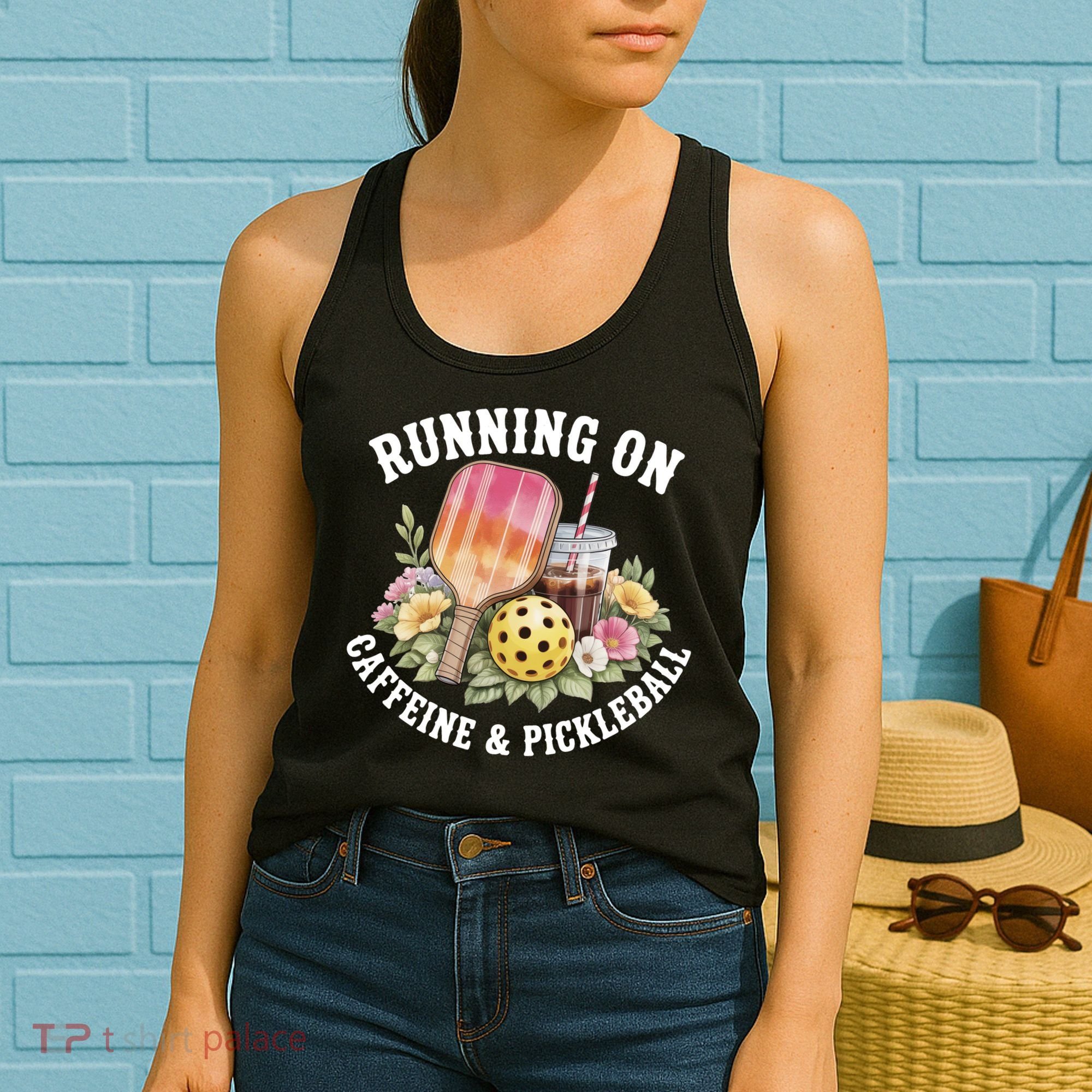 Running On Caffeine & Pickleball Women's Tank Top