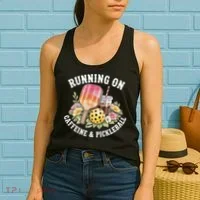 Running On Caffeine & Pickleball Women's Tank Top thumb 2