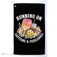 Running On Caffeine & Pickleball Golf Towel thumb 0