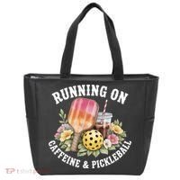 Running On Caffeine & Pickleball Tote Bag thumb 0