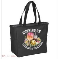 Running On Caffeine & Pickleball Tote Bag thumb 2