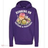 Running On Caffeine & Pickleball Hoodie thumb 0