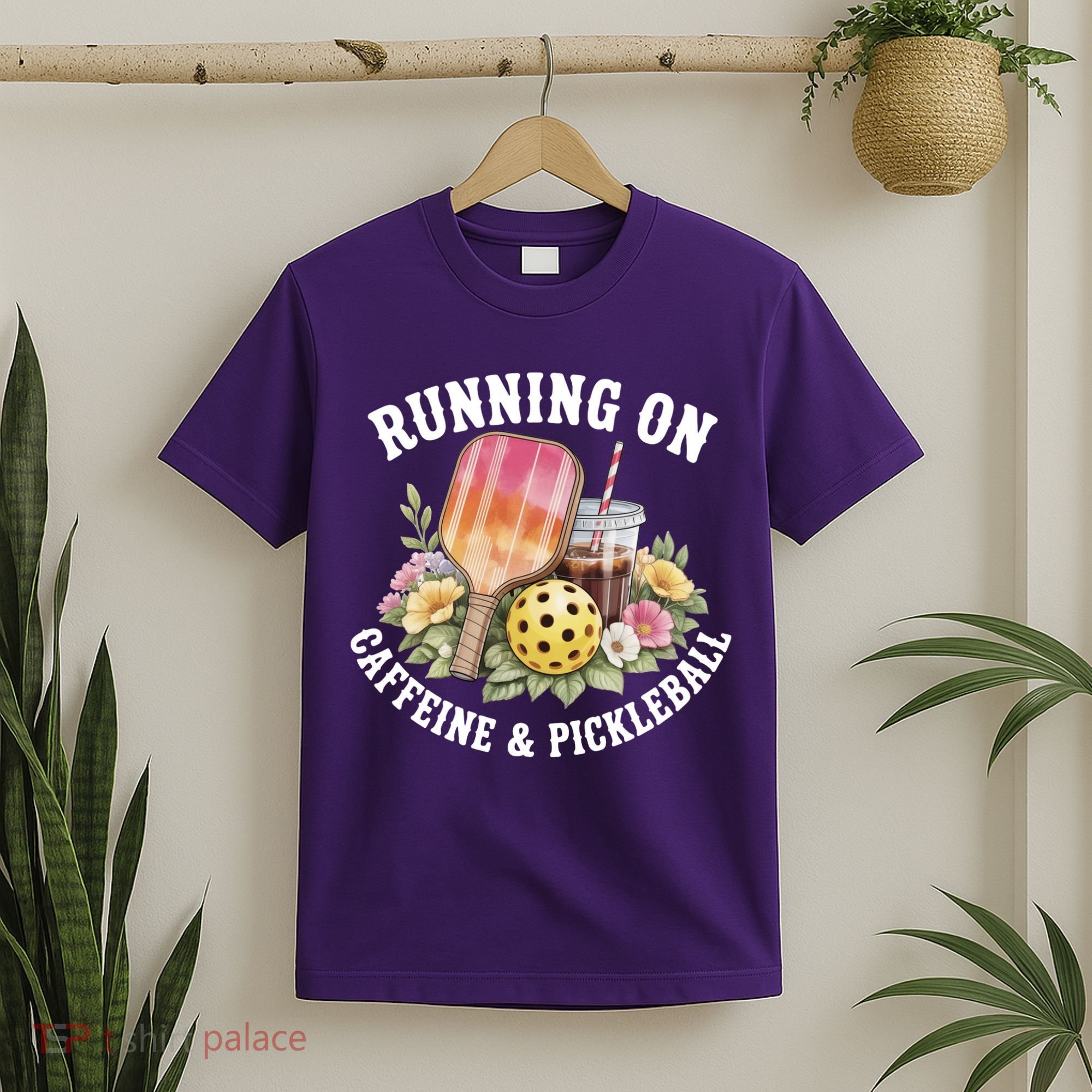 Running On Caffeine & Pickleball T-Shirt