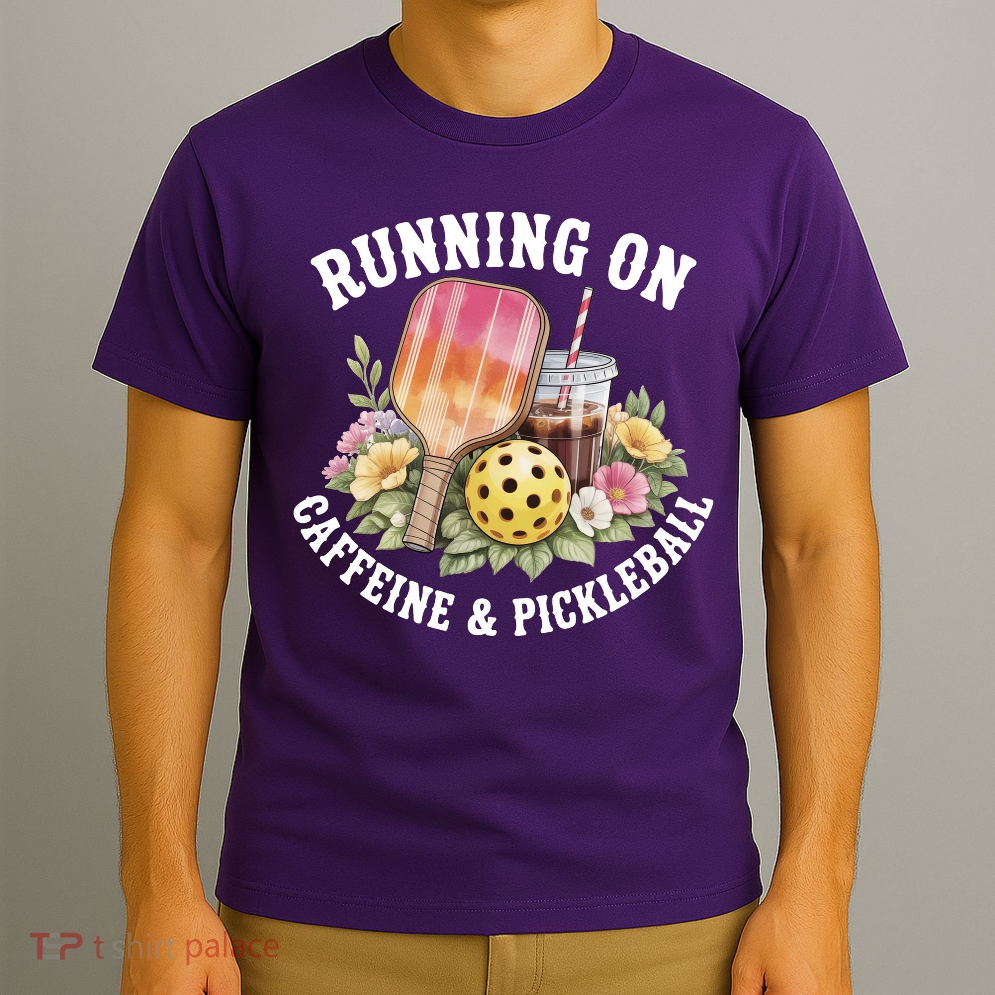 Running On Caffeine & Pickleball T-Shirt