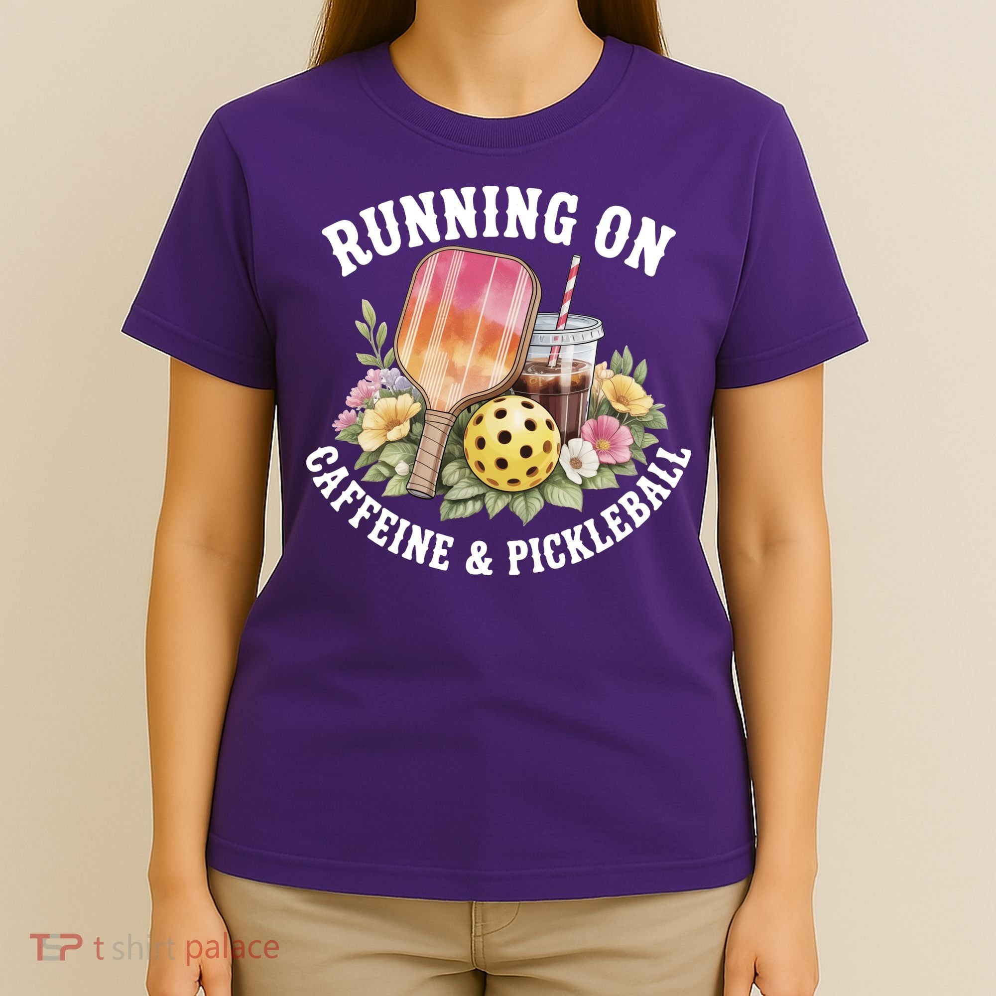 Running On Caffeine & Pickleball T-Shirt